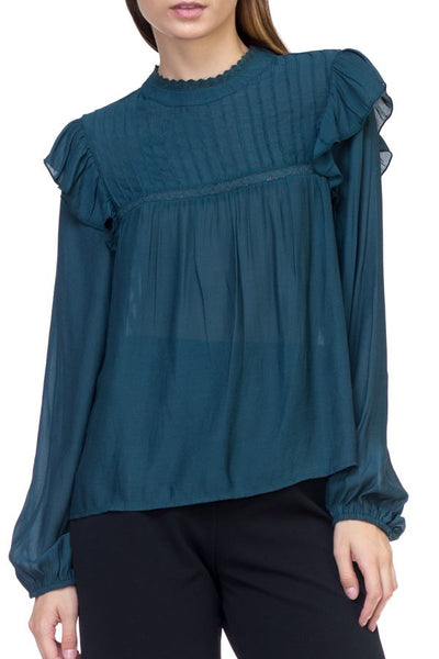 Long sleeve mock neck shirt