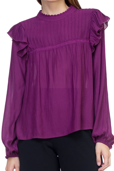 Long sleeve mock neck shirt