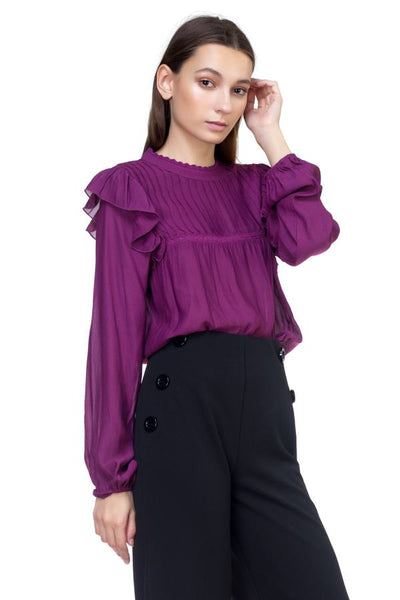 Long sleeve mock neck shirt