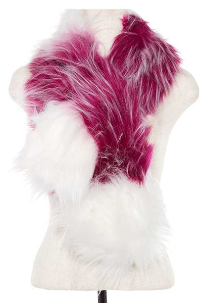 Faux fur two tone neck wrap