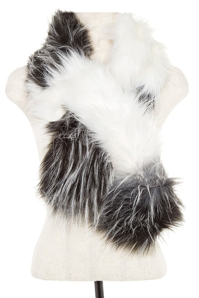 Faux fur two tone neck wrap