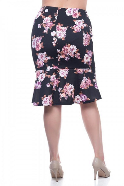 Floral mermaid skirt