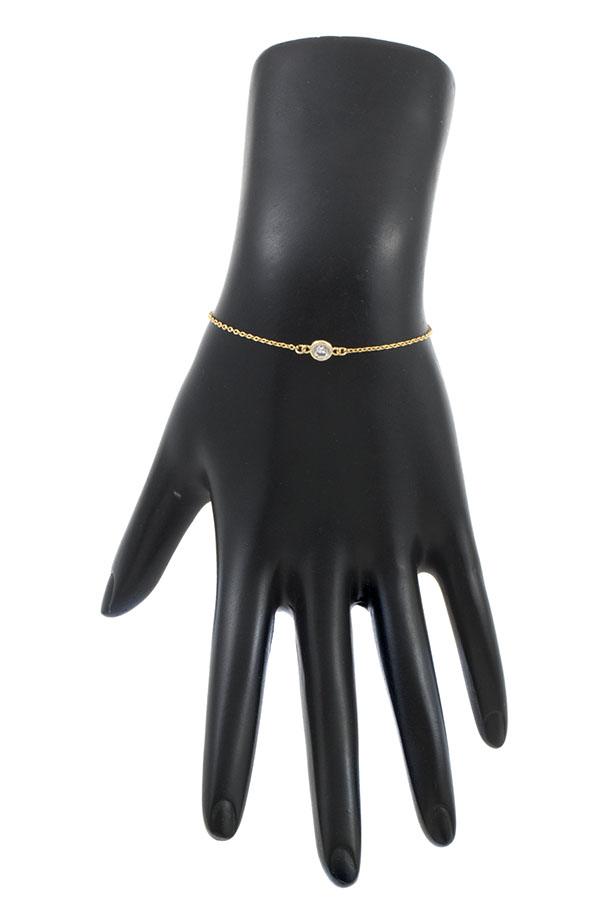 Single cz stone bracelet