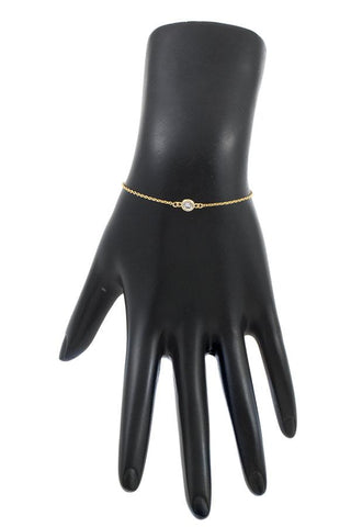 Single cz stone bracelet
