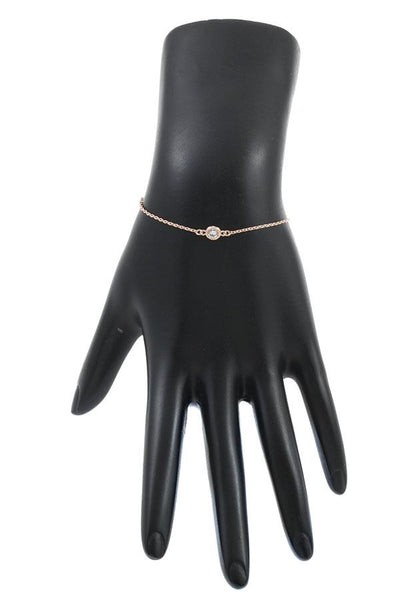 Single cz stone bracelet
