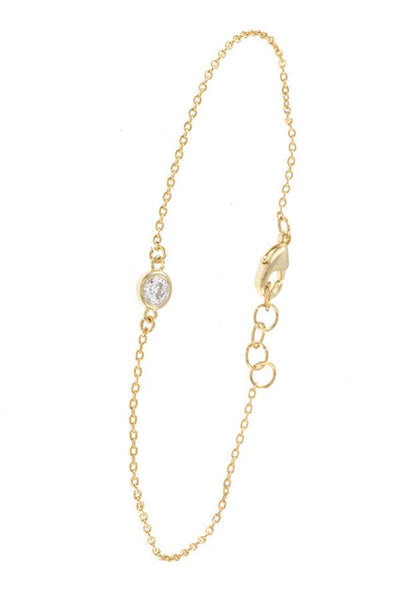 Single cz stone bracelet
