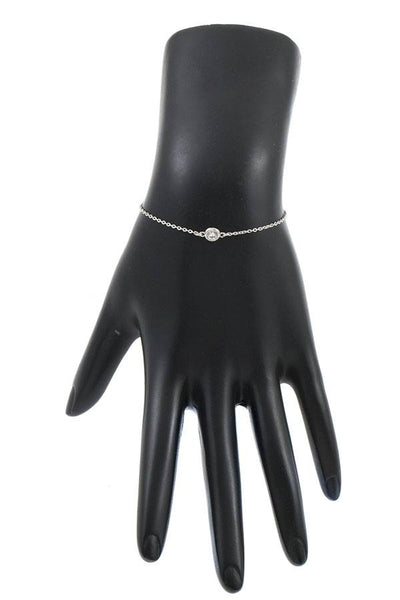 Single cz stone bracelet