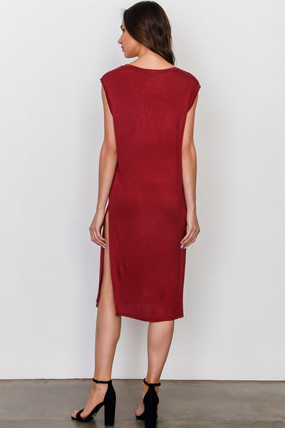 Side split long tunic top