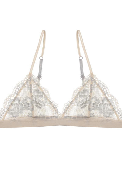 Floral lace overlayed bralette