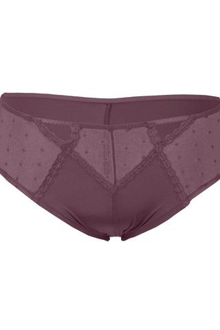 Microfiber & mesh keyholes hipster