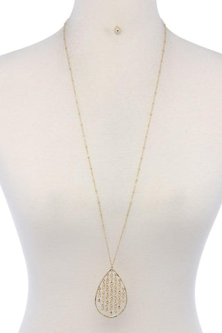 Teardrop Shape Pendant Necklace