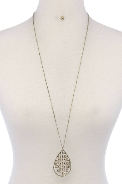 Teardrop Shape Pendant Necklace
