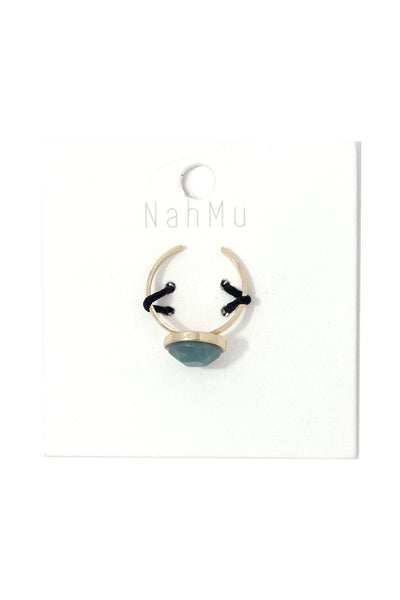 Round Stone Cuff Ring