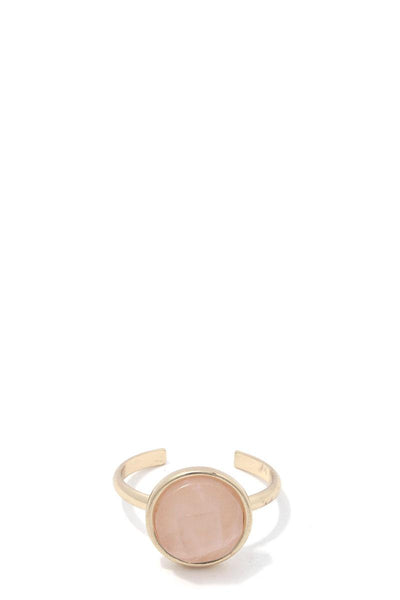 Round Stone Cuff Ring