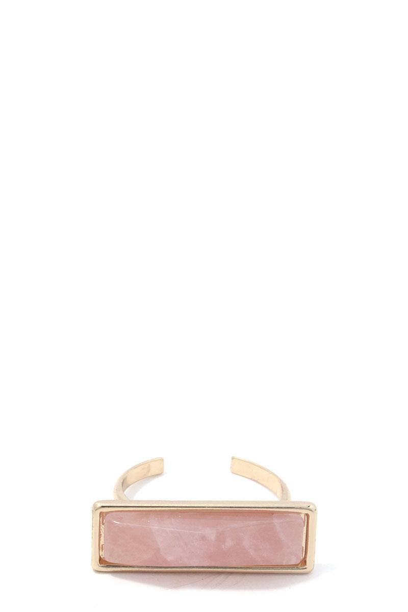 Rectangular Stone Cuff Ring