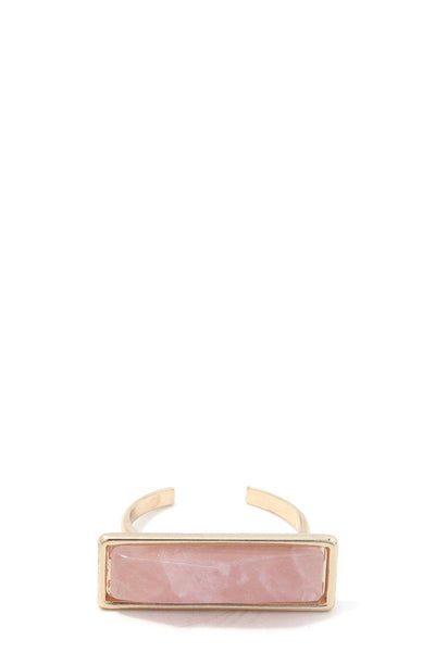 Rectangular Stone Cuff Ring