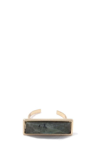 Rectangular Stone Cuff Ring