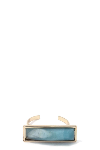 Rectangular Stone Cuff Ring