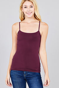 Cropped Cami Tank W/ Adjustable Spaghetti Straps