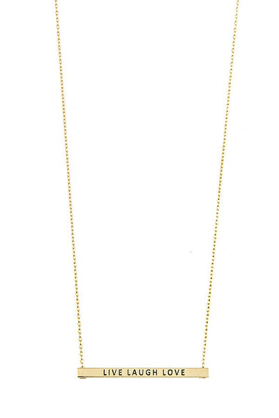 Live Laugh Love Bar Necklace