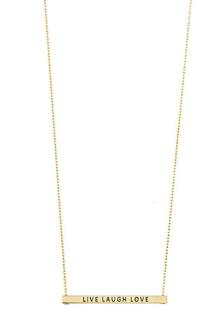 Live Laugh Love Bar Necklace