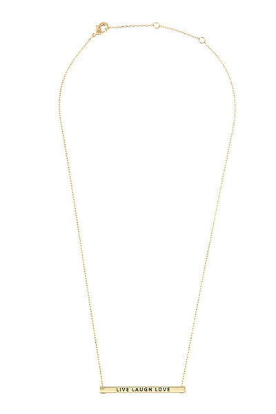 Live Laugh Love Bar Necklace