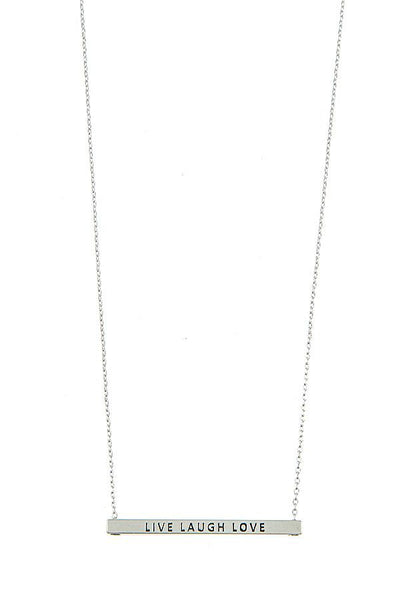 Live Laugh Love Bar Necklace