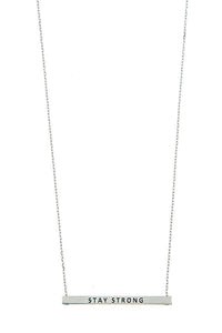 Stay Strong Bar Necklace