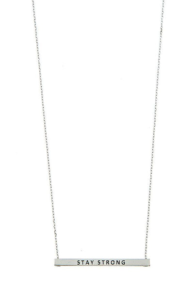 Stay Strong Bar Necklace