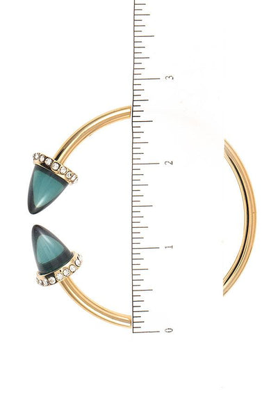 Gem Cone Tip Cuff Bracelet