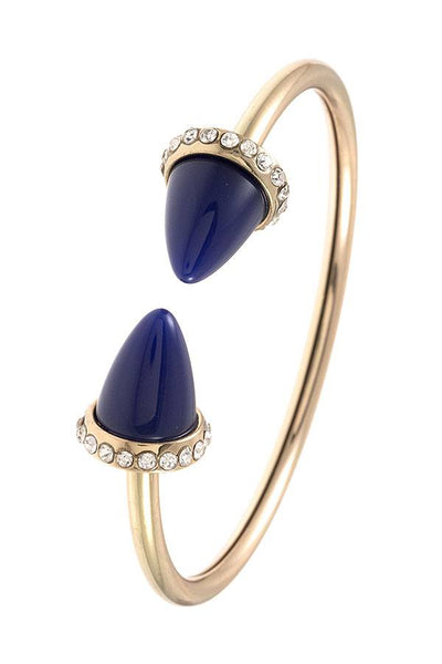 Gem Cone Tip Cuff Bracelet