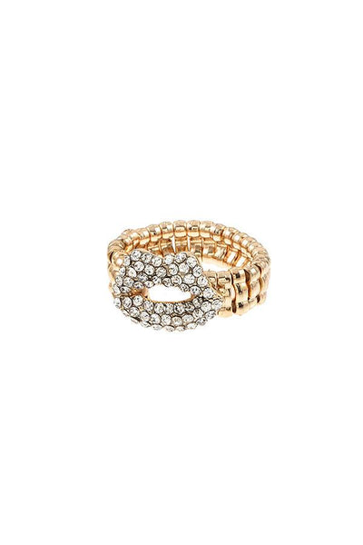 Rhinestone Lip Stretch Ring