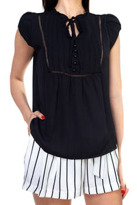 Solid Short Tulip Sleeve Shirts