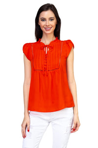 Solid Short Tulip Sleeve Shirts
