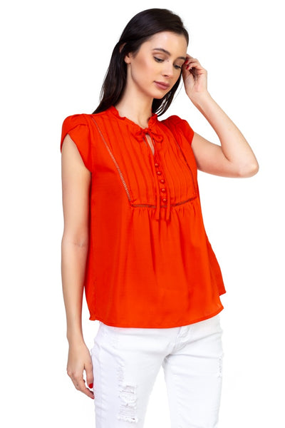 Solid Short Tulip Sleeve Shirts