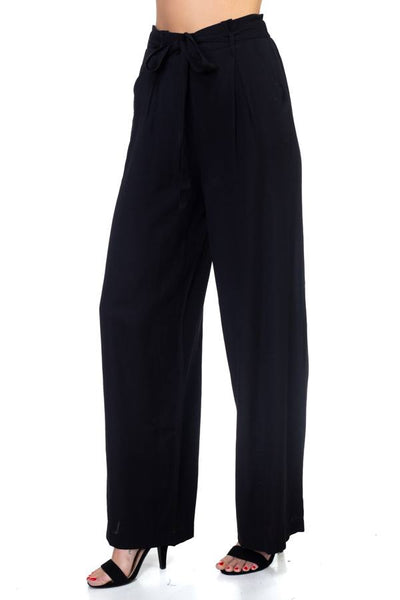 Belted Wide Leg Pants