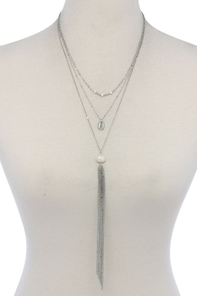 Pearl Bead Multi Layered Necklace