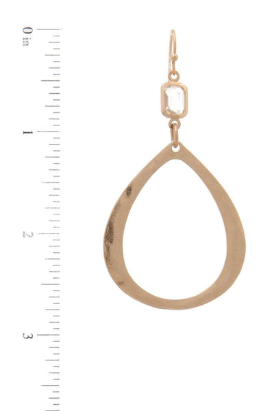 Wide Teardrop Shape Drop Earring