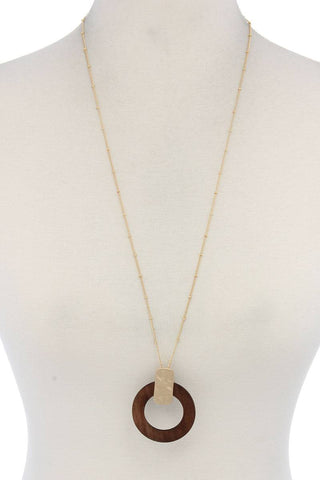 Cut Out Circle Pendant Necklace