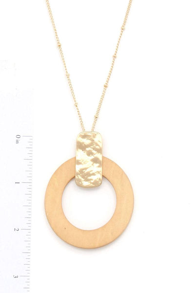 Cut Out Circle Pendant Necklace