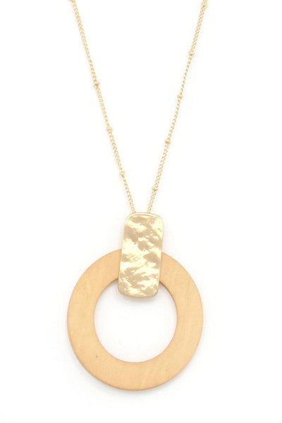 Cut Out Circle Pendant Necklace