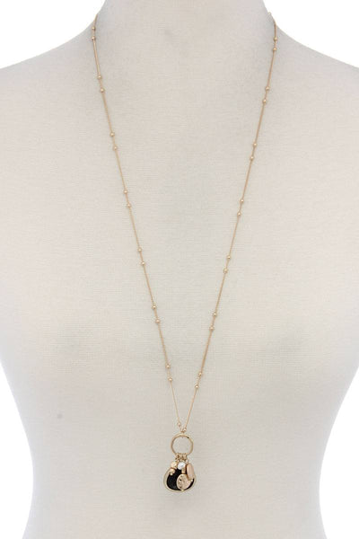 Faux Stone Dangle Pendant Necklace