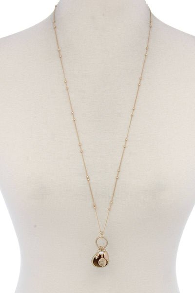 Faux Stone Dangle Pendant Necklace