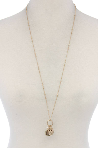 Faux Stone Dangle Pendant Necklace