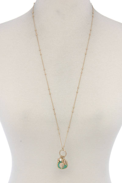 Faux Stone Dangle Pendant Necklace