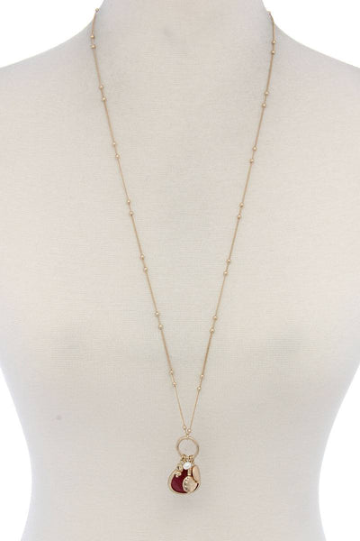 Faux Stone Dangle Pendant Necklace