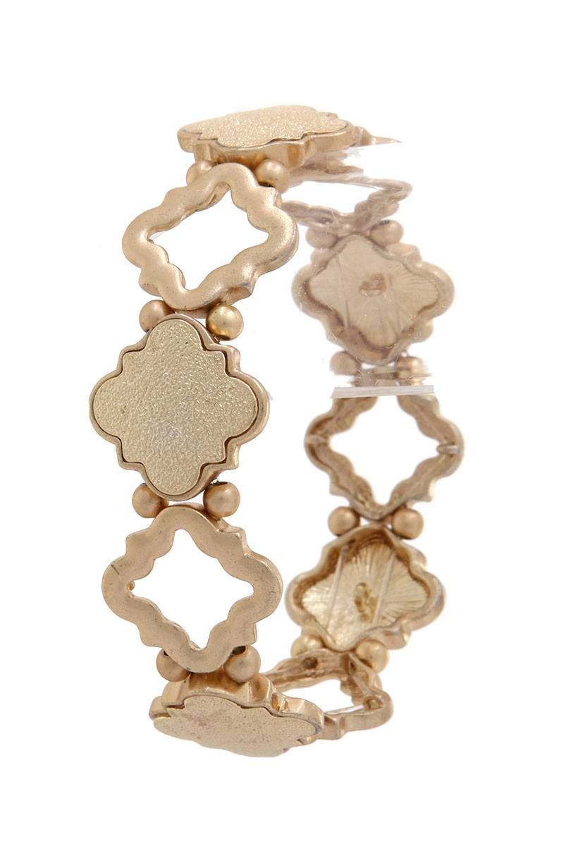 Quatrefoil Shape Stretch Bracelet