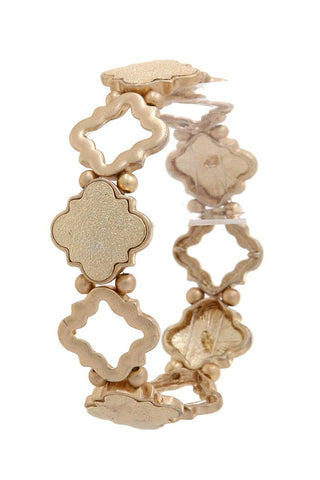 Quatrefoil Shape Stretch Bracelet