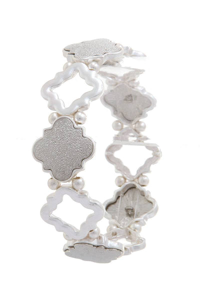 Quatrefoil Shape Stretch Bracelet