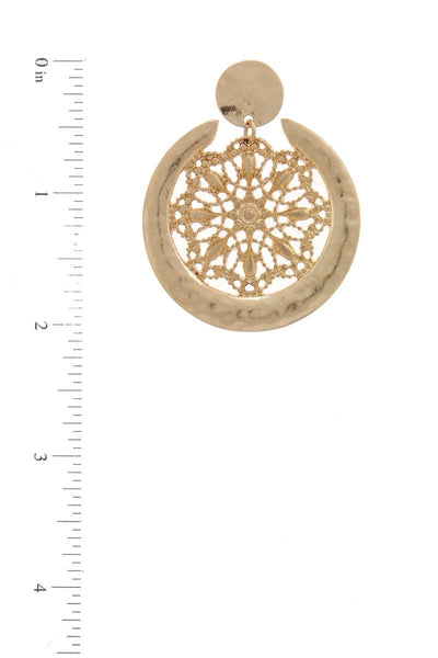 Metal Post Drop Earring